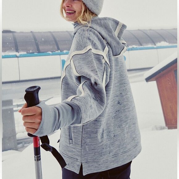 FP Movement by Free People Tops - Free People FP Movement Feel the Heat Hoodie Pullover Heather Grey Combo